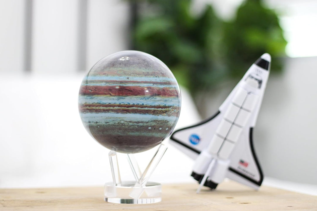 MOVA Globus Weltraumserie Jupiter 8,5" mit Sockel, solarbetriebener rotierender Globus, einzigartige