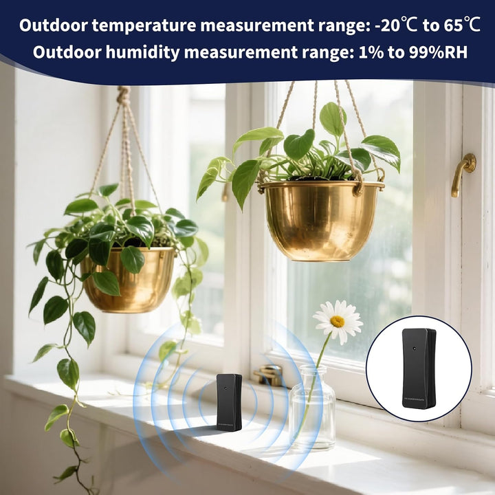 Aussensensor, Wetterstation, Temperatursensor für den Aussenbereich, kabellos, für BALDR Wetterstati