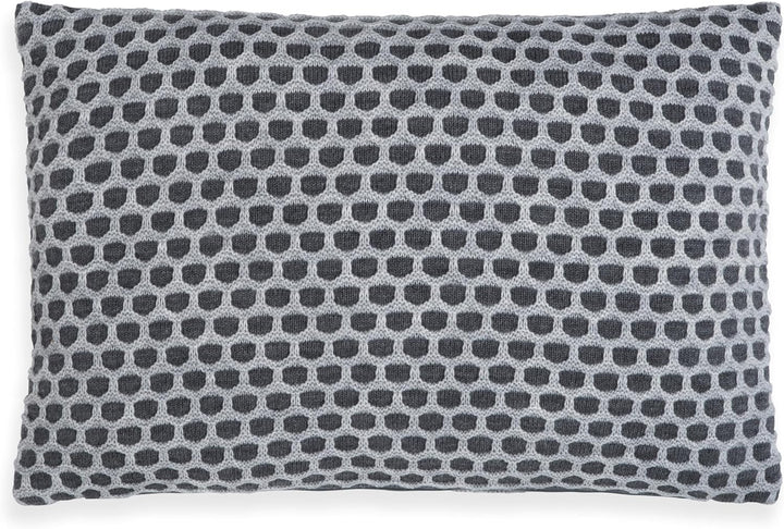 KNIT FACTORY - Mila Kissen - Anthrazit/Grau - 60x40 cm 1 Stück (1er Pack) Antracita/Gris, 1 Stück (1