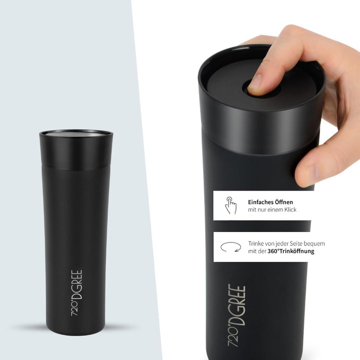 720°DGREE Thermobecher 210ml “PleasureToGo 2.0” - 3 Grössen, 3h Heiss, 6h Kalt, Auslaufsicher, BPA-F