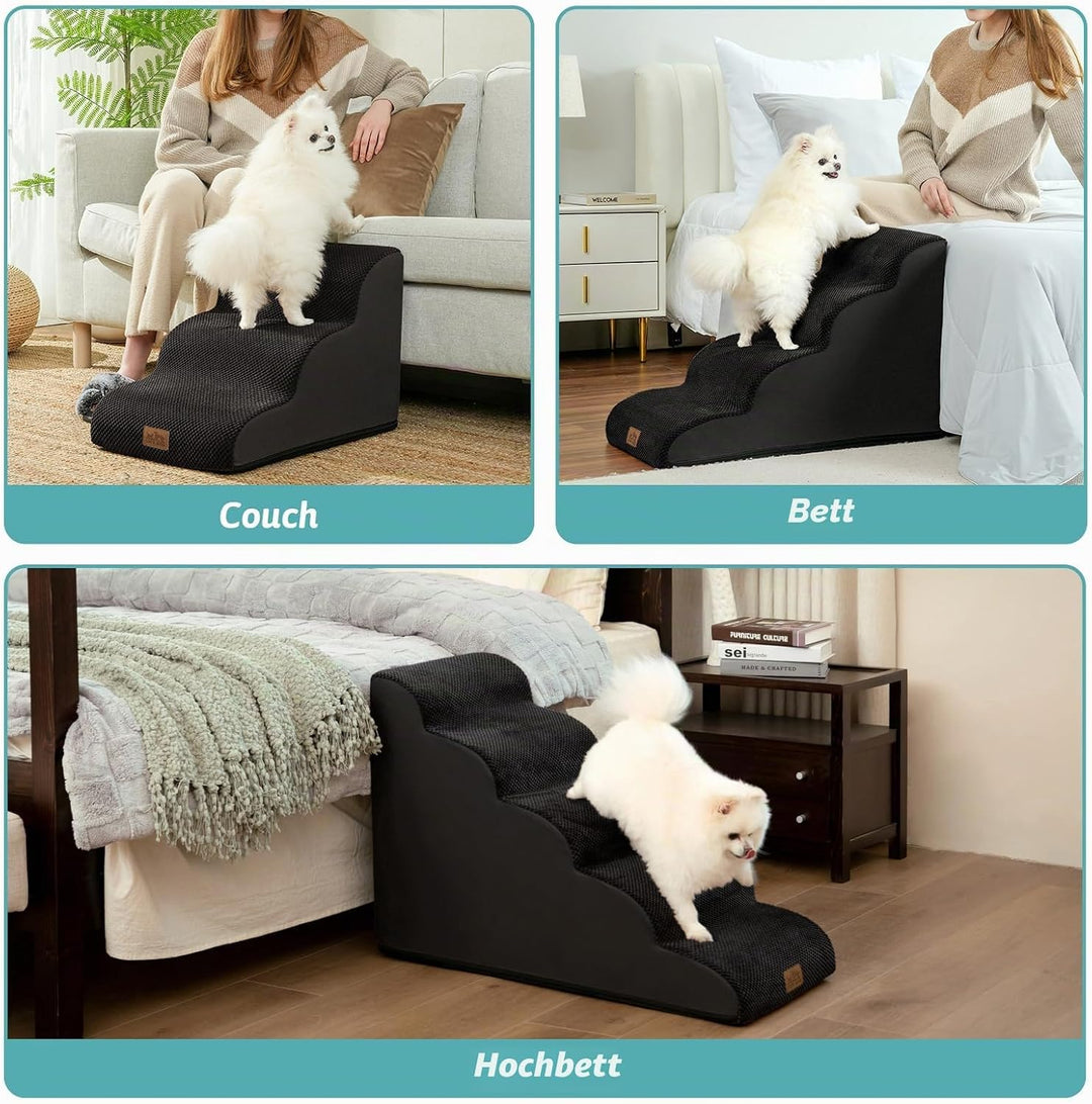 Hundetreppe für Kleine Hunde, Haustiertreppe für Couch aus Hochdichtem Schwamm, Hunde Treppe Hundera