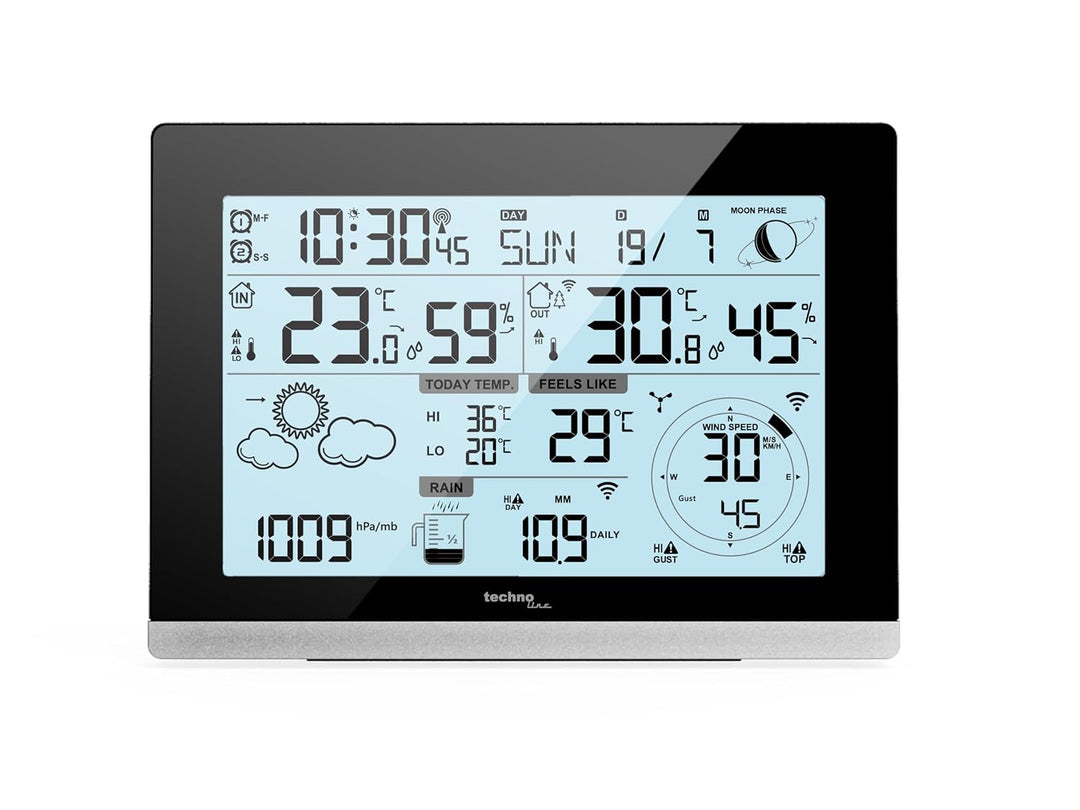 techno line WS 1750 Funk Wetterstation mit Multisensor und Regenmesser