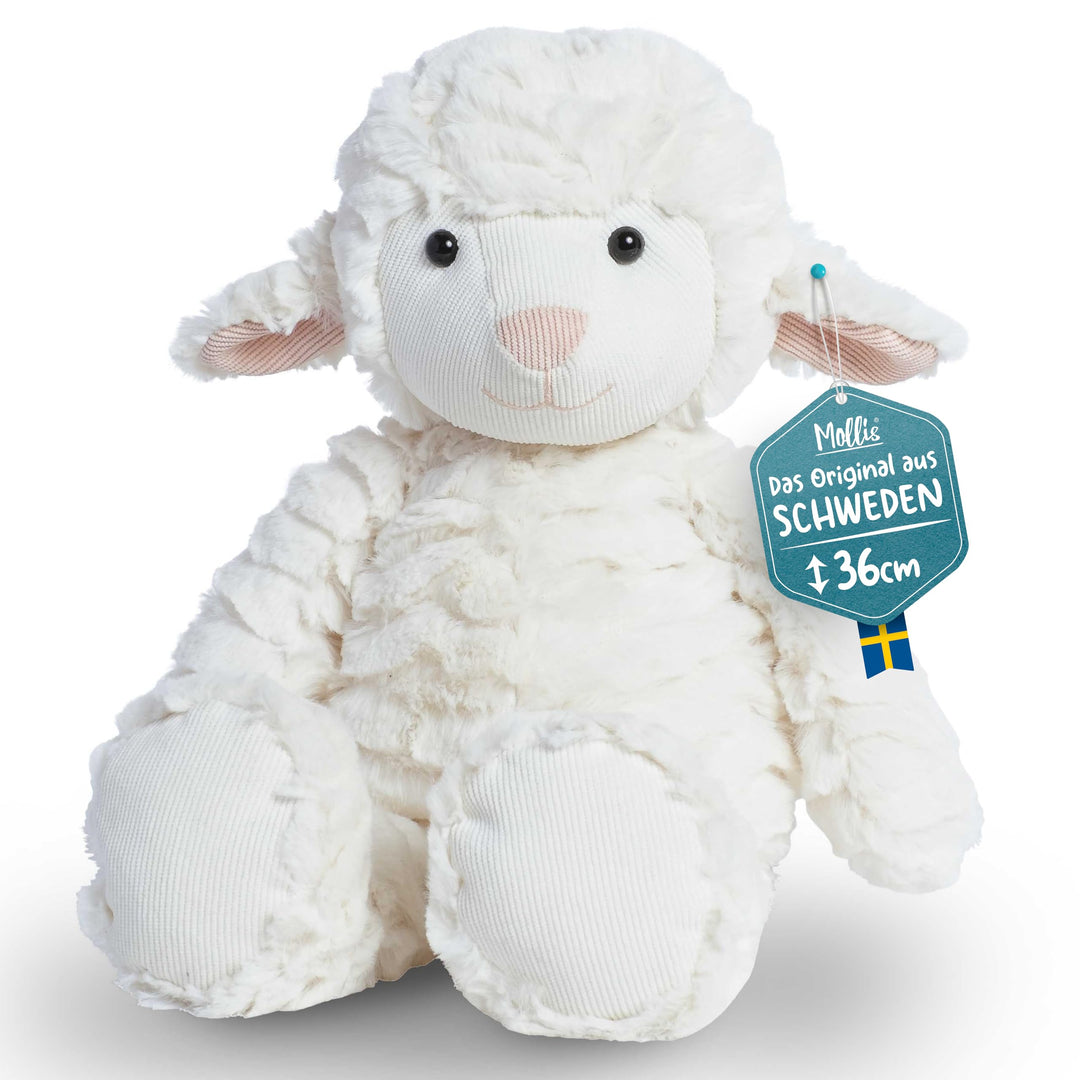 Mollis Kuscheltier - Kuschelschaf - 36 cm - Plüschtier-Schaf - Kinder-Kuscheltier - weiches Stofftie