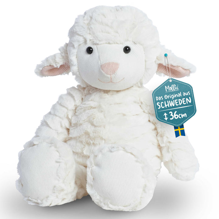Mollis Kuscheltier - Kuschelschaf - 36 cm - Plüschtier-Schaf - Kinder-Kuscheltier - weiches Stofftie