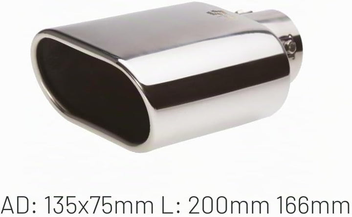 Simoni Racing TRX/16 Exhaust Tip Rectangular, Inox