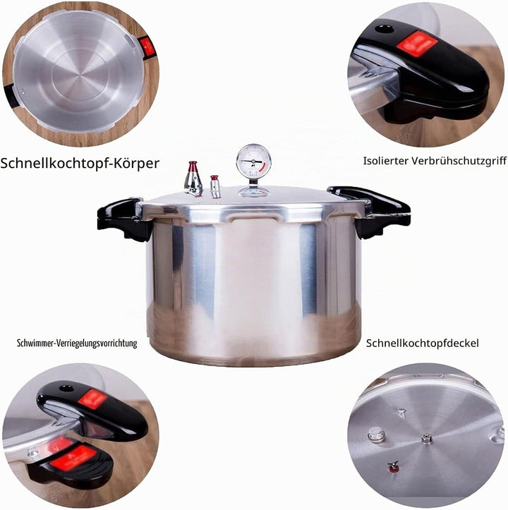 GHKWXUE 22 Quart Schnellkochtopf &amp; Induktionskompatibel gebaut druckkochtopf - in Luxus-Digitalmanom
