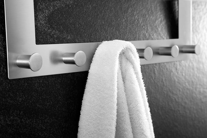 Handtuchhalter ohne Bohren - Türgarderobe Türhaken Handtuchhaken Handtuchstange Tür Bad WC (Edelstah