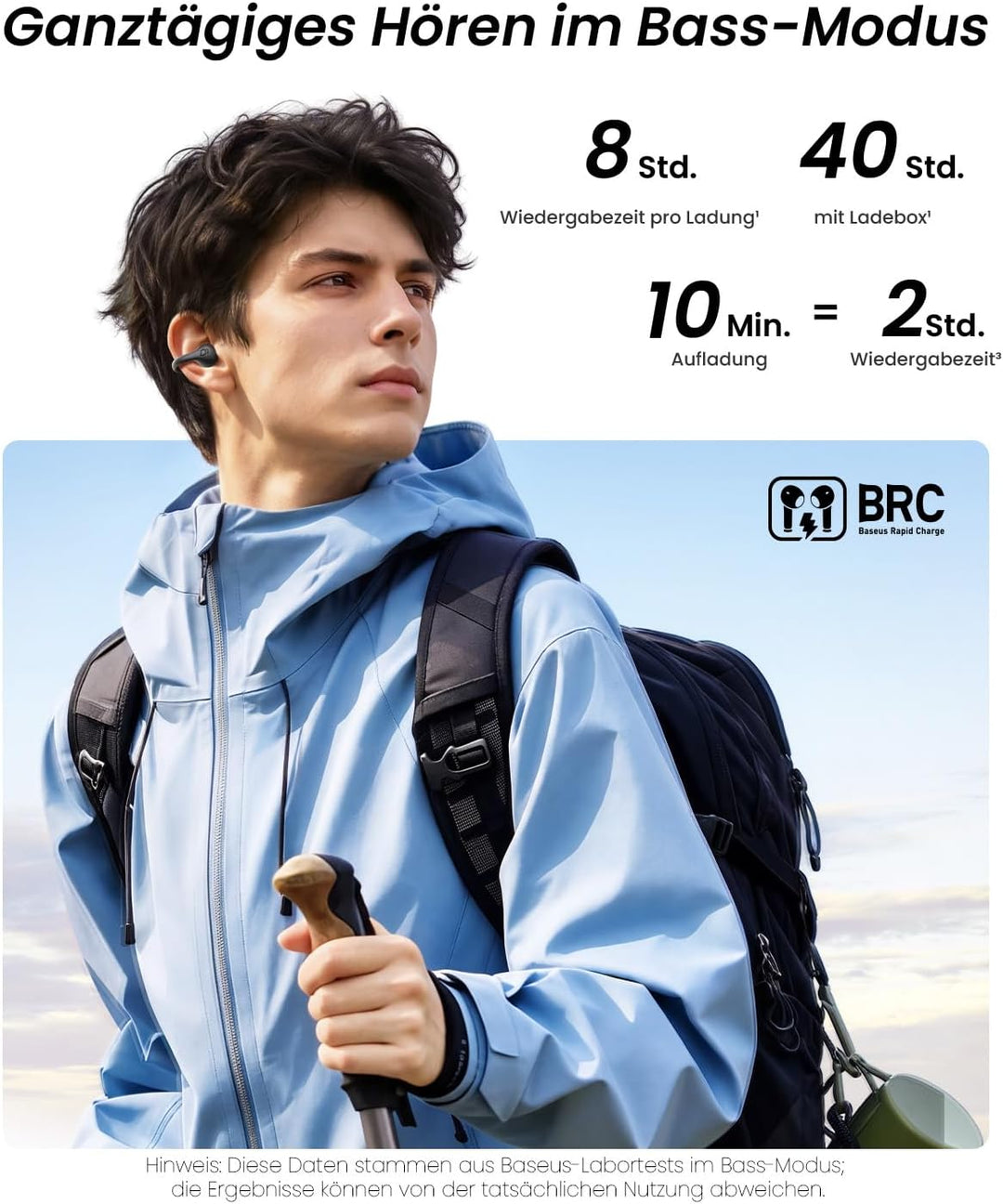 Baseus Bass BC2 Open Ear Kopfhörer, Clip-On Earbuds