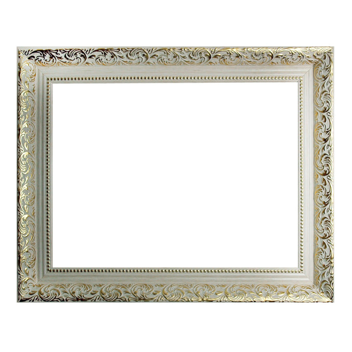 Barockrahmen weiss mit Gold verziert 469 BIA/ORO, Leerrahmen 50x70 cm 50x70 cm Leerrahmen, 50x70 cm