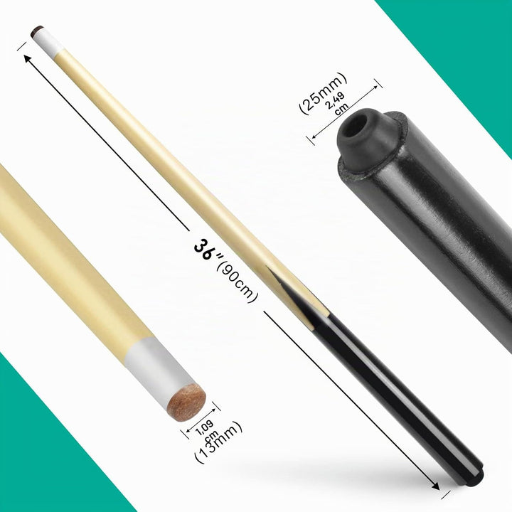 VANLAN Billard-Queue-Sticks aus Holz, Shorty-Queues, Pool-Queues für Kinder, Hartholz, Billardqueue,