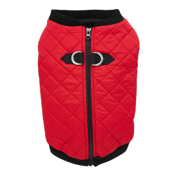 Gooby modische Hundebomberweste, gesteppt, elastischer Brustbereich, Rautenmuster, X-Large chest (~1
