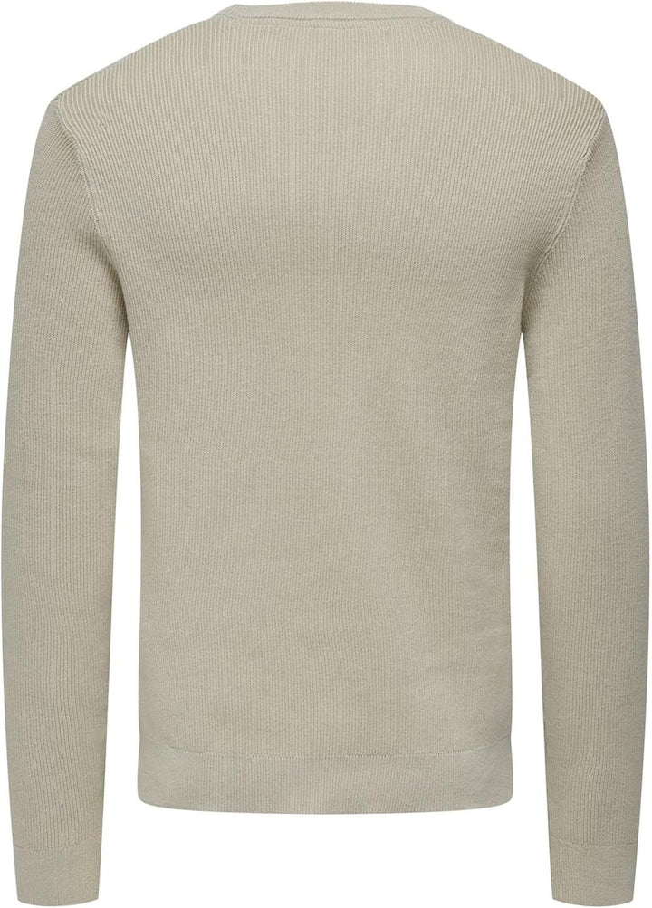 ONLY &amp; SONS Male Strickpullover ONSPHIL Pullover XS Silver Lining, XS Silver Lining
