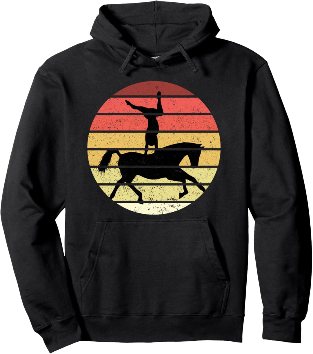 Pferdesport Retro Volti Reiten Pferd Voltigieren Geschenk Pullover Hoodie