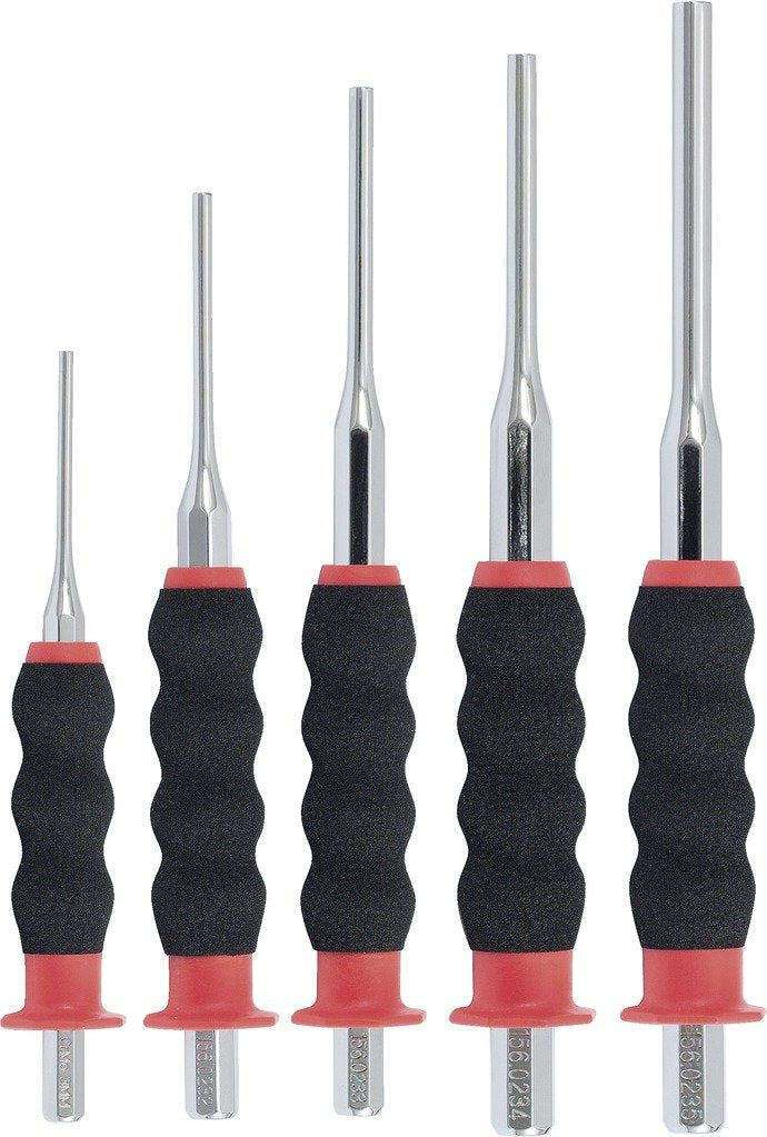 KS Tools 156.0230 Durchtreiber-Satz, CrMo, 5-tlg. zylindrisch