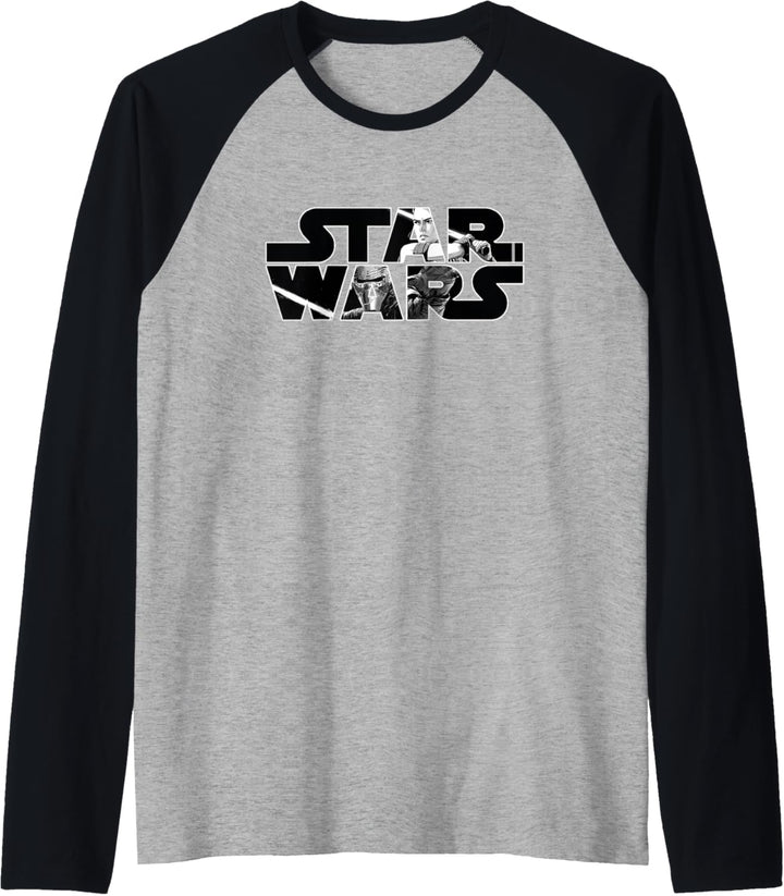 Star Wars Light vs Dark Black Raglan