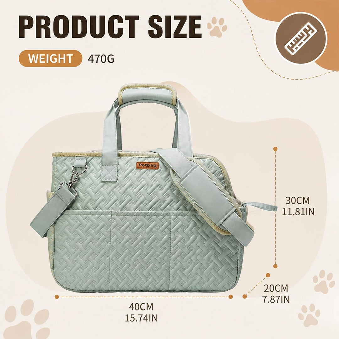 Hundetasche für Kleine Hunde bis 4 kg, Faltbare Hunde Kaninchen Katze Grün, Grün