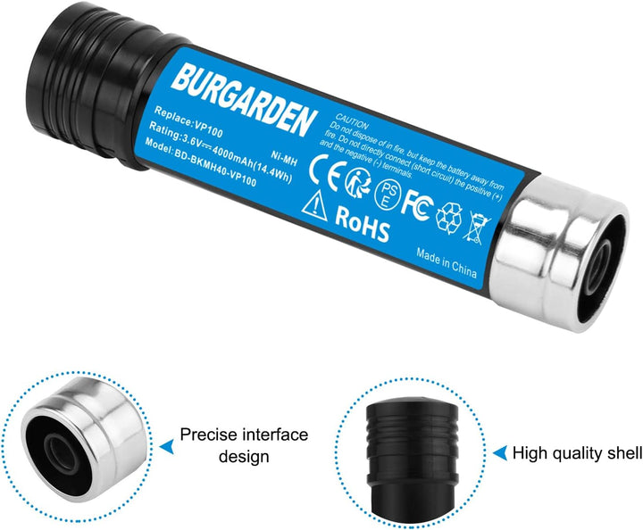 3.6V 4000mAh NI-MH Akku für Black &amp; Decker Versapak VP100 VP130 VP100C 1x 4 Ah Akku, 1x 4 Ah Akku
