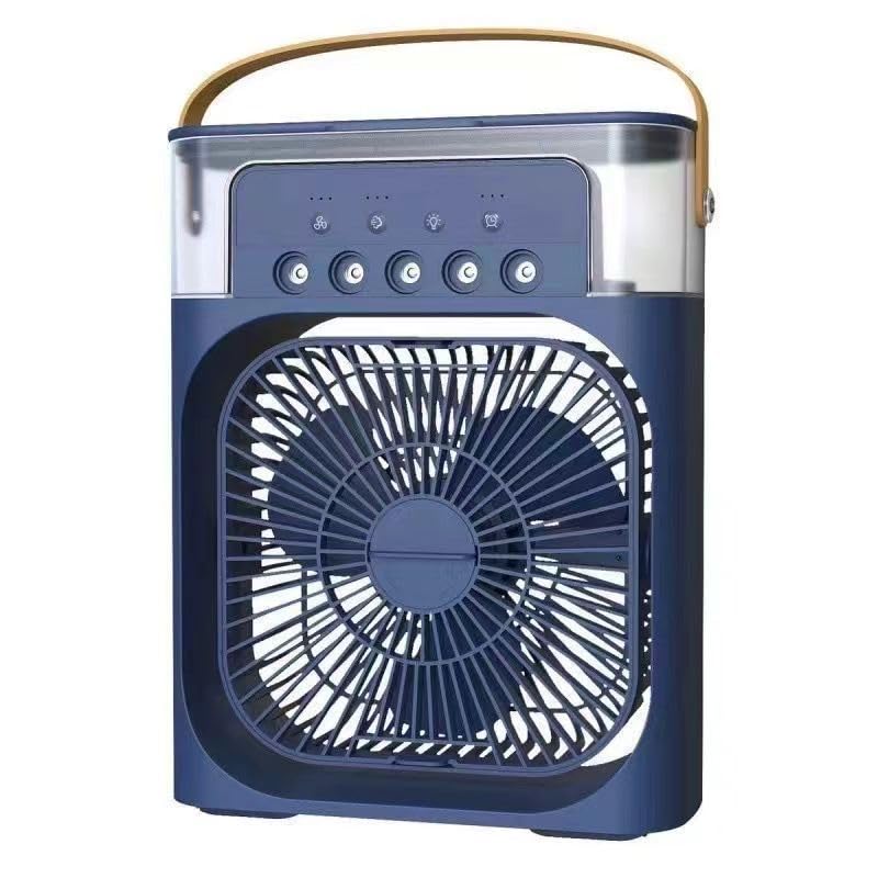Ventilator USB Mini Tisch-Klimaanlage mit Wasserzerstäuber, Duftdiffusor,Luftbefeuchter Timer automa