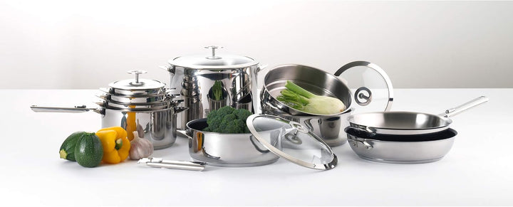 Cuisinox Eclipse C61400WX13851 Bratpfanne, 24 cm, Edelstahl mit Spiegel-Finish