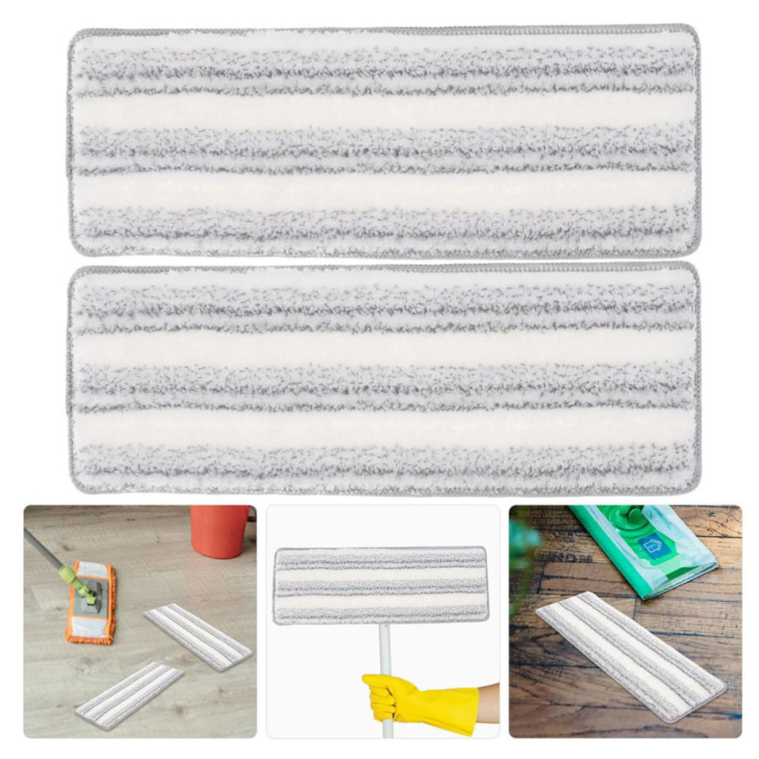 Mikrofaser Wischmopp Ersatzpads 5 Stück, Selbstklebend, Weiss