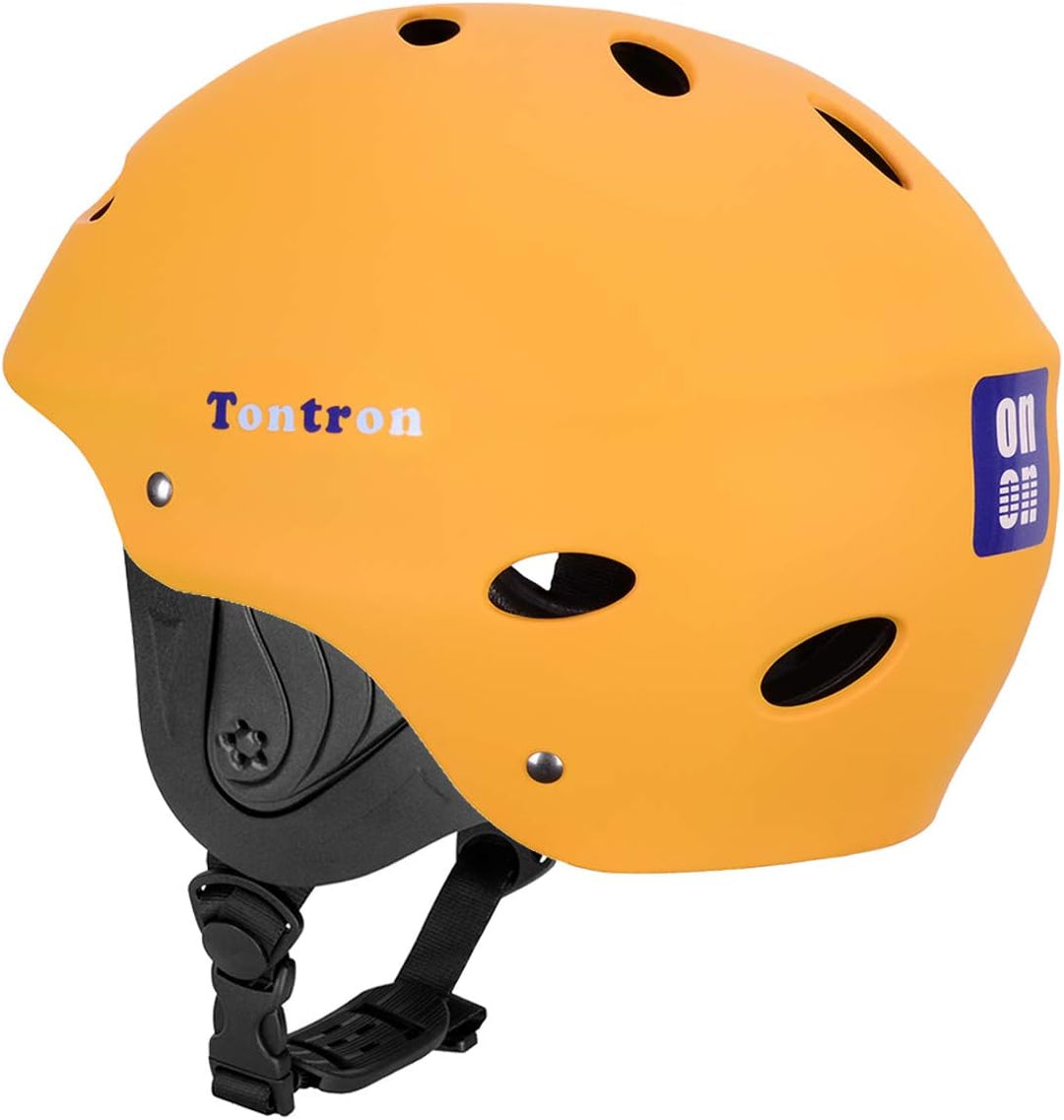 Tontron Wakeboard Kajak Kitesurf Wassersport Helm Matte Gelb L, Matte Gelb L