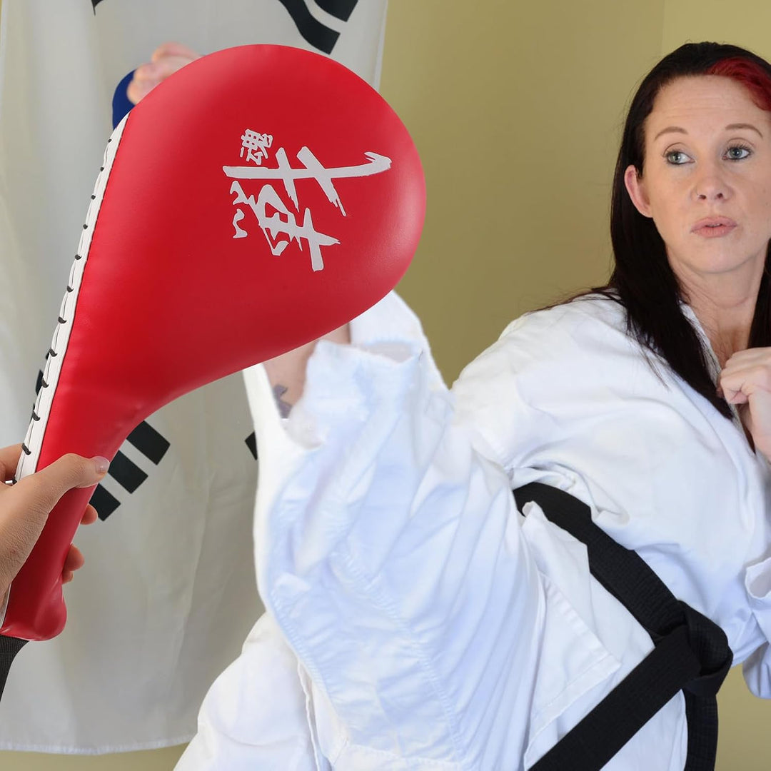 Taekwondo Trittpolster Rot aus Pu für Kickboxen und Plyometrie