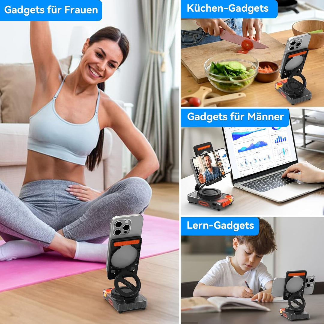 ANCwear Smartphone-Halter mit Bluetooth-Lautsprecher, 5W Klarer Sound, TF-Karte (microSD) für Musik