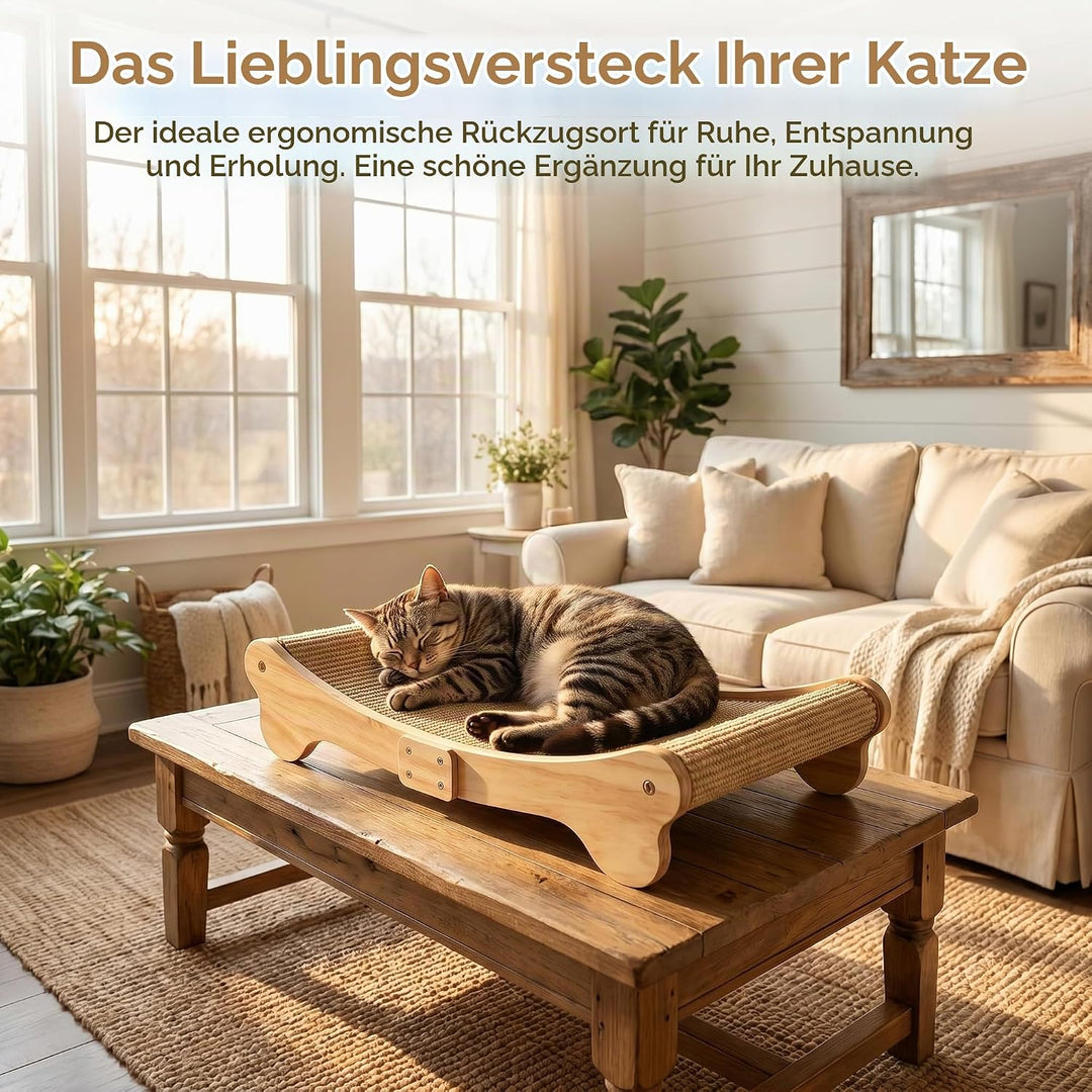 Sisal Kratzbrett Katze, Gross Kratzpappe für Katzen, 60x37.5x14cm
