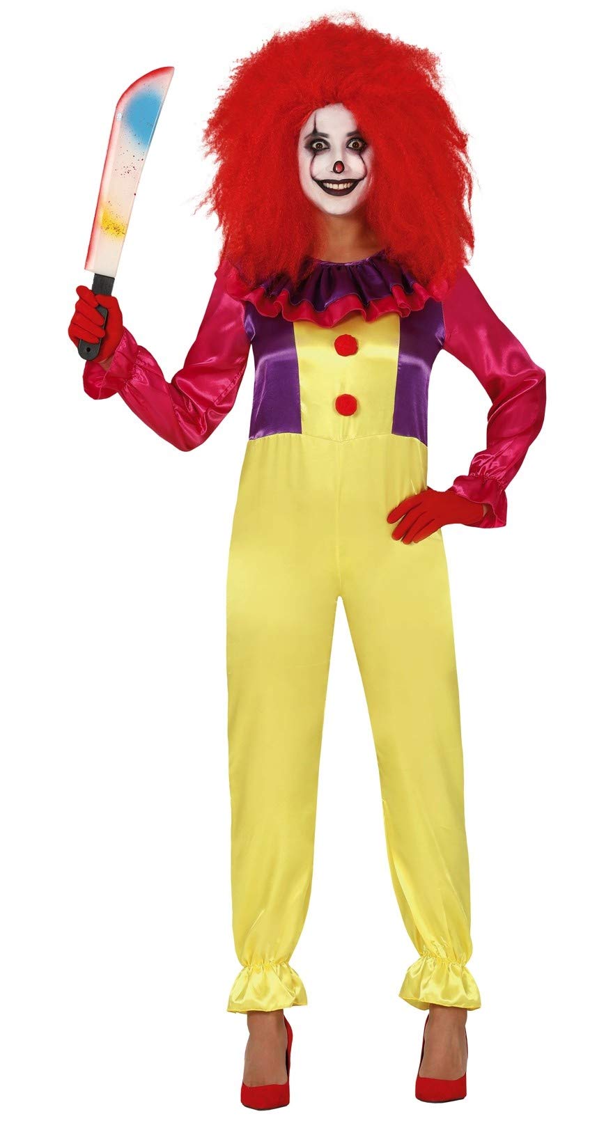FIESTAS GUIRCA Bösartiges Clown Kostüm für Damen, M