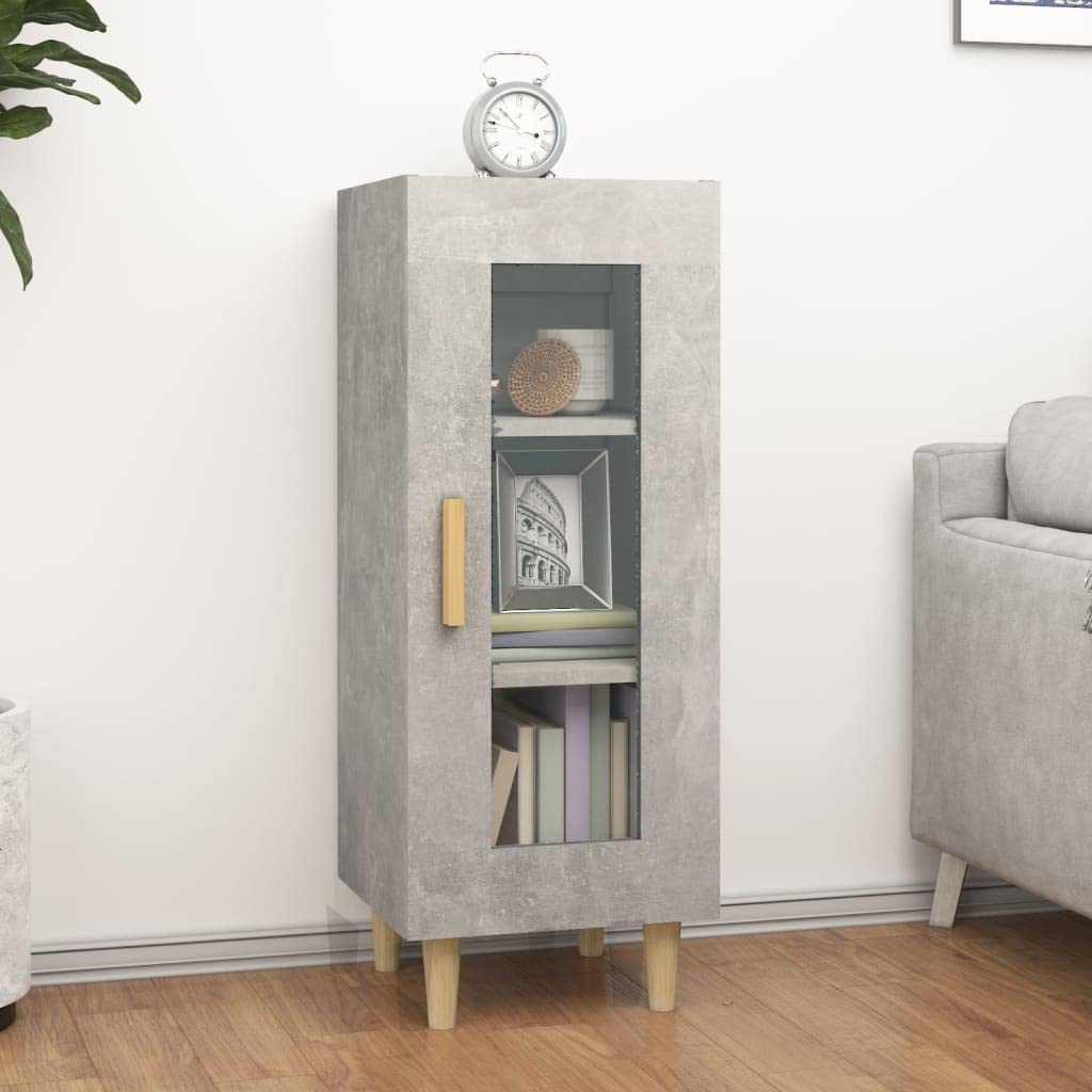 Sideboard Betongrau 34,5x34x90 cm Allzweckschrank Schrank Klein Kommode Kommoden &amp; Sideboards Flur K