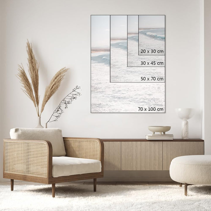 HaakDesign schmaler Bilderrahmen Alena Aluminium Alubilderrahmen 45 x 60 cm Schwarz (matt) Fotorahme