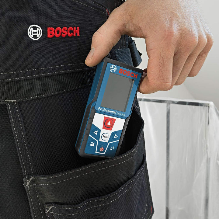 Bosch Laser Entfernungsmesser GLM 500 (Arbeitsbereich: 0,05–50 m, Neigungswinkel: 0–360°, Messgenaui