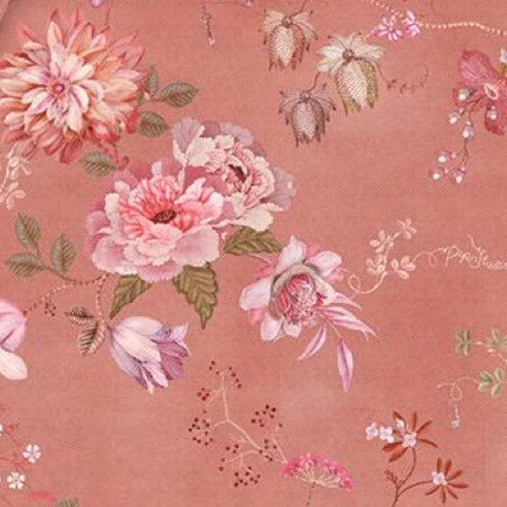 Pip Studio Perkal-Bettwäsche Tokyo Bouquet | rosa - 135 x 200 135x200 cm + 80x80 cm, 135x200 cm + 80