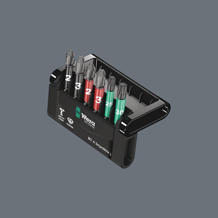 Wera Bit-Sortiment, Bit-Check 6 Impaktor 1 SB, 6-teilig, Wera 05073890001, Bit-Check 6 Impaktor 1 SB
