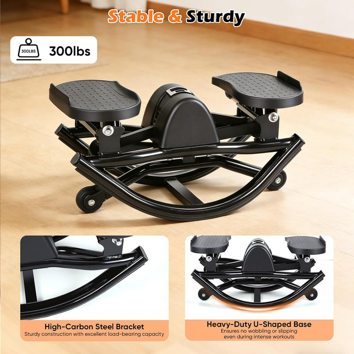 Exercise Stair Stepper für Zuhause,U-förmiger Mit einem Stromkabel kann es für Bein-/Arm-/Gesässmusk
