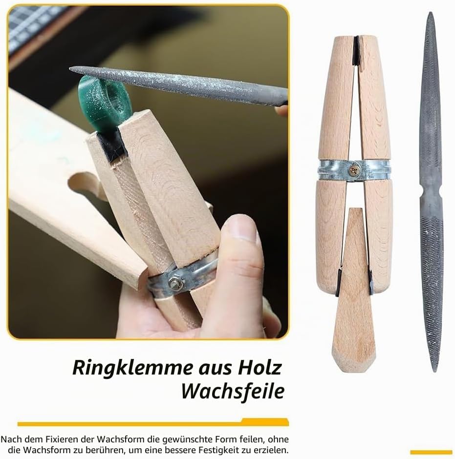 Ringgrössenmesser für Schmuck, Schnitzwerkzeug-Set, Ringwachs-Form-Set, Schmuckwachs-Tube, Juwelierw