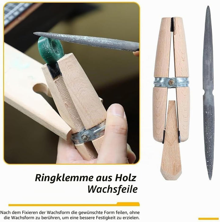 Ringgrössenmesser für Schmuck, Schnitzwerkzeug-Set, Ringwachs-Form-Set, Schmuckwachs-Tube, Juwelierw