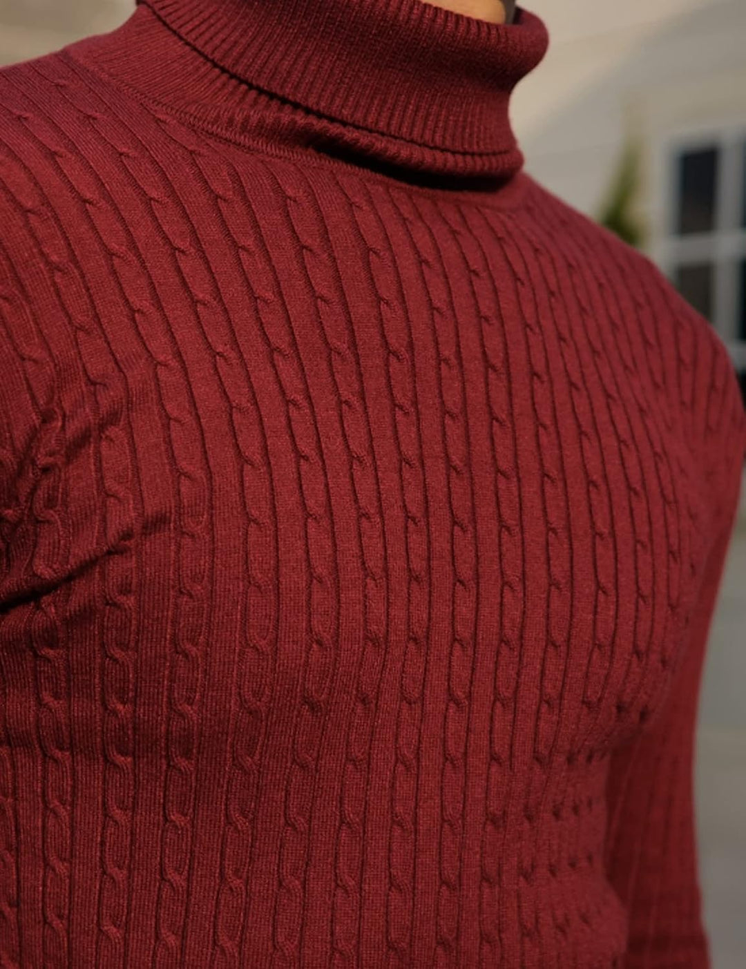 AIDEAONE Rollkragenpullover Herren Stehkragenpullover Winter Pullover Rollkragenstrickpullover Rollk