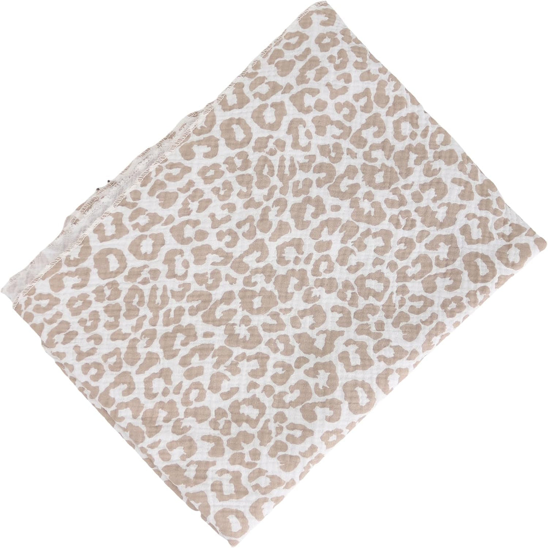 MIRROSI Damen Musselin Halstuch Made in Italy mit Leoprint oder Unifarben – Leichtes Dreieckstuch fü