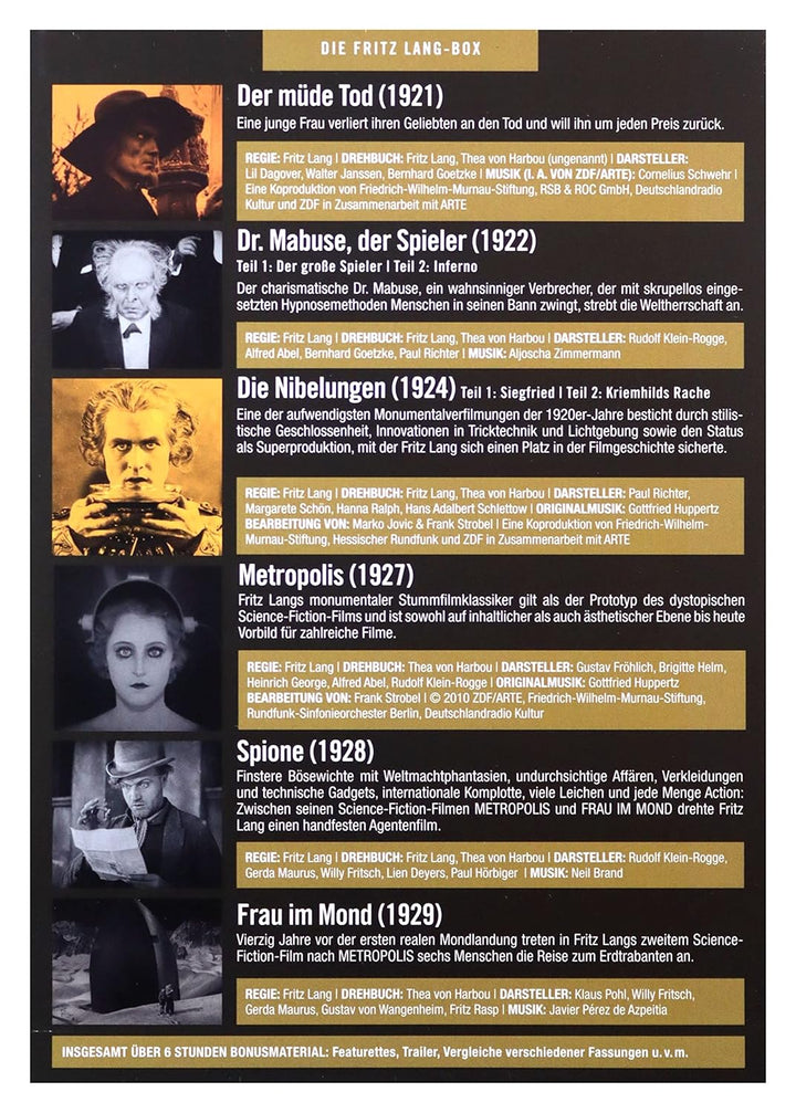 Die Fritz Lang Box [9 DVDs], DVD