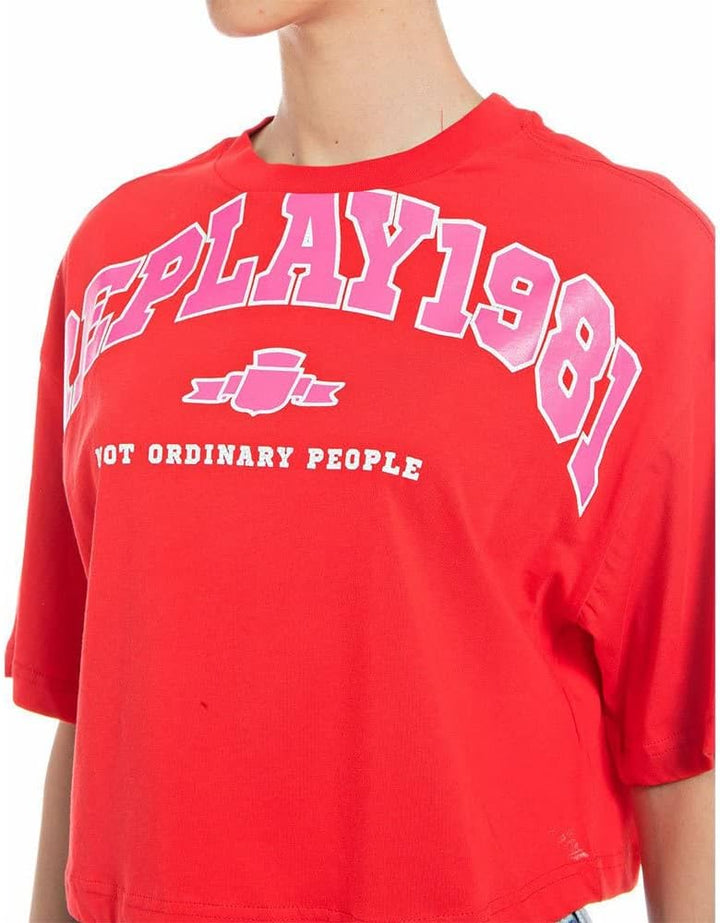 Replay Damen T-Shirt XS 159 Red, XS 159 Red