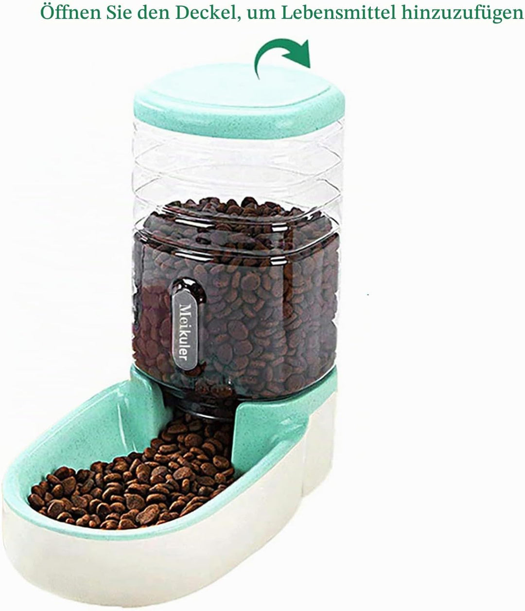 Automatischer Futterspender 3.8L mit Schaufel,Wasserspender 3.8L Feeder Futterautomat Trockenfutter