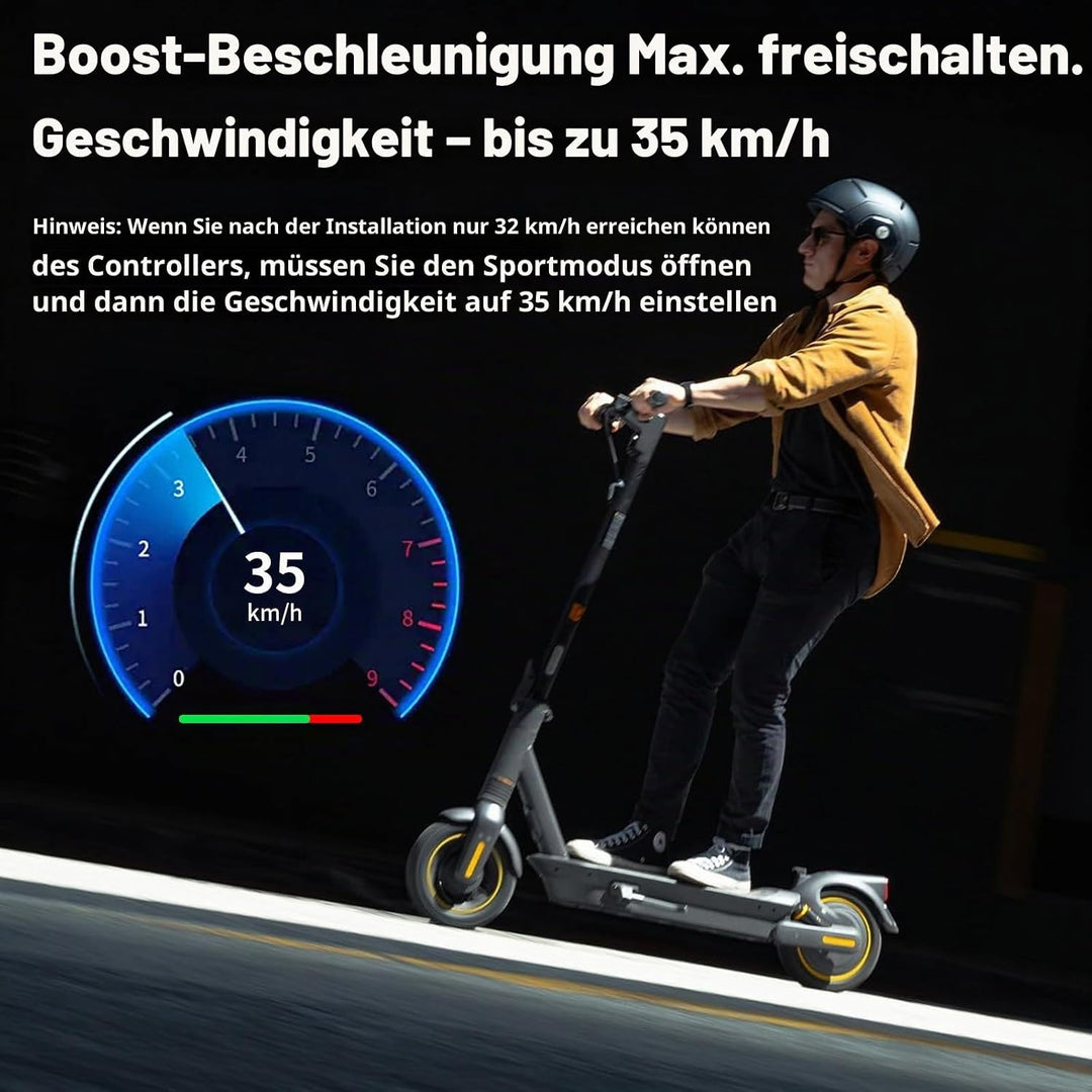 Controller für Elektroroller – Kompatibel mit Segway Ninebot MAX G2/G65, 35km/h Speed Upgrade &amp; Meta