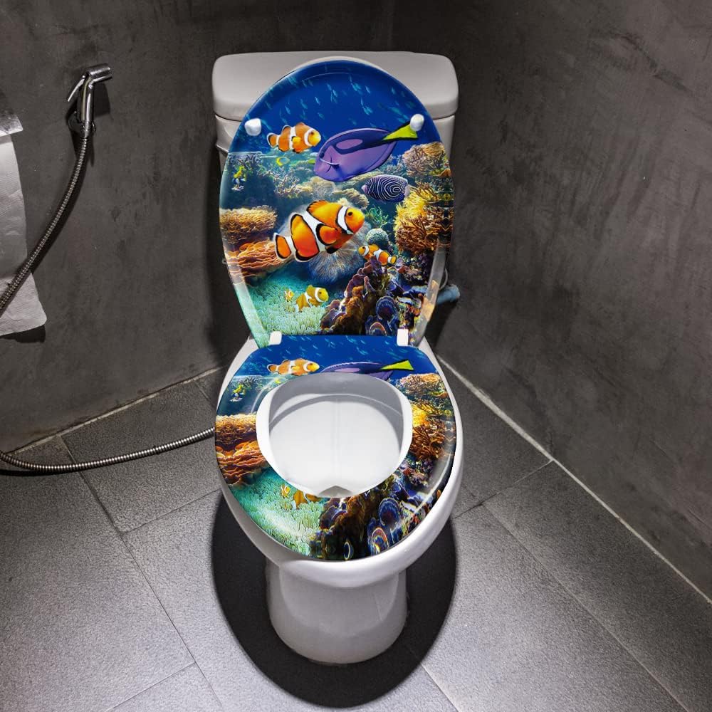 ACXIN WC Sitz mit Absenkautomatik Oval Toilettensitz Antibakteriell Klodeckel Universal Grösse WC Kl