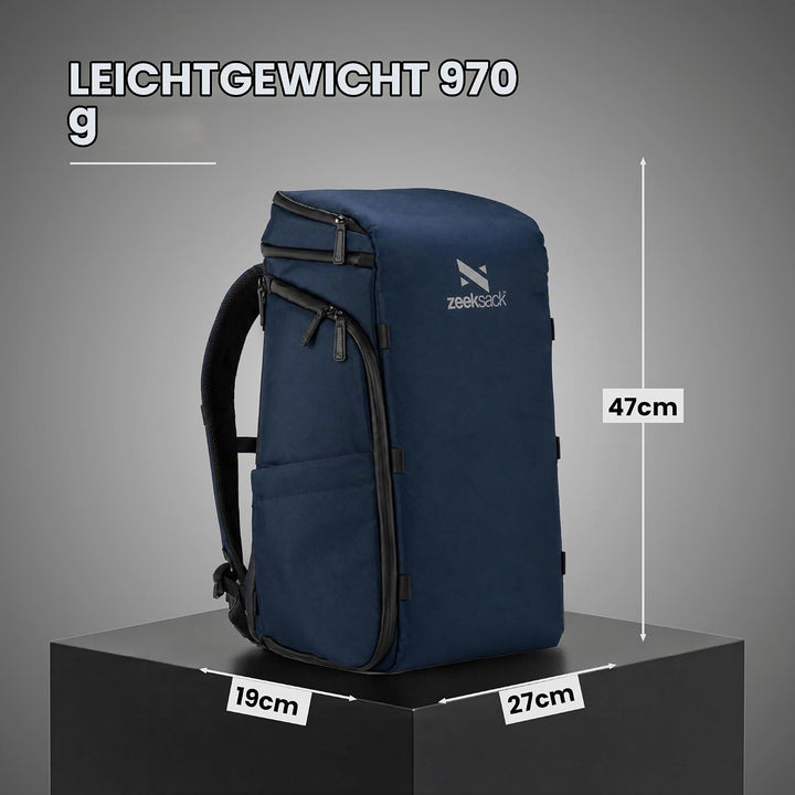 Zeeksack The Organizer 20L, Marineblau - Handgepäck-Rucksack mit Laptopfach Blau Einzel - 20L, Blau