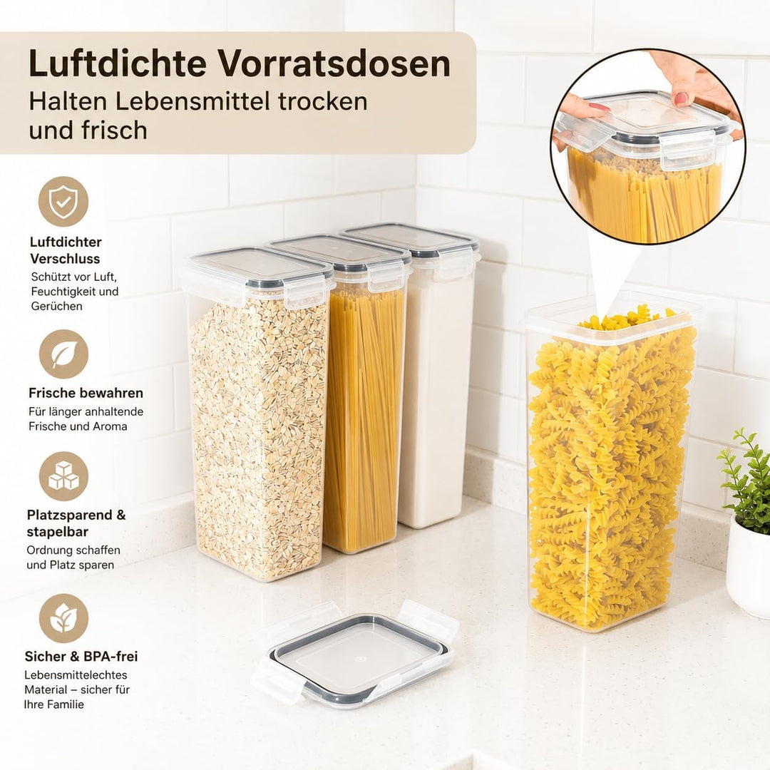 Vorratsdosen 10er Set 2L mit Deckel, BPA-frei