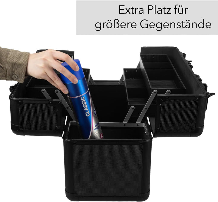 anndora® Multikoffer GRAFFITTI schwarz Komplett Schwarz, Komplett Schwarz