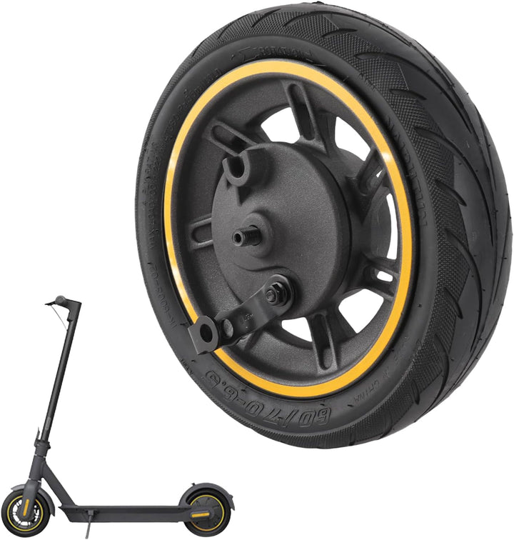 Hominas Elektroroller Vorderrad mit Trommelbremse für Ninebot Max G30, 10 Zoll 60/70-6,5 Vollgummire
