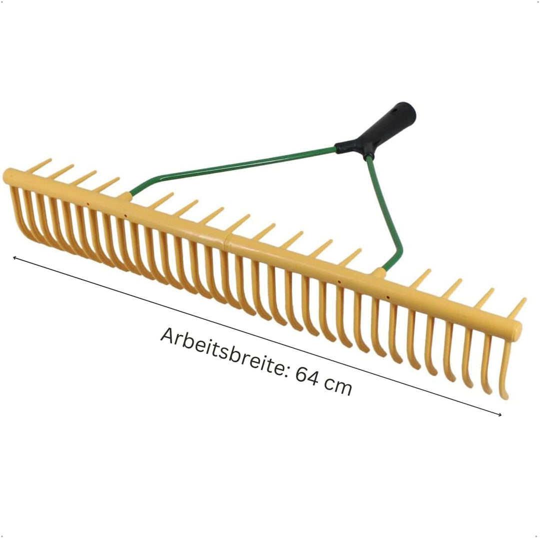 Rasenrechen mit 24 Zinken, 64 cm Breite, Laubrechen &amp; Heurechen