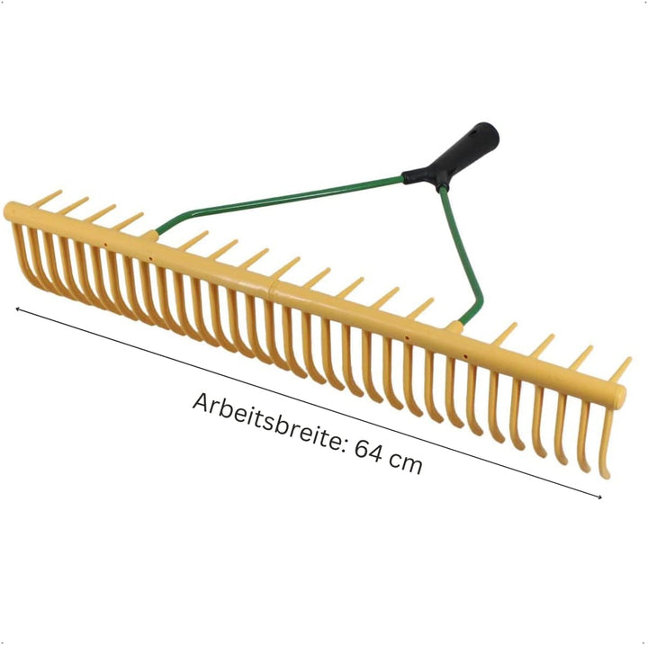 Rasenrechen mit 24 Zinken, 64 cm Breite, Laubrechen &amp; Heurechen
